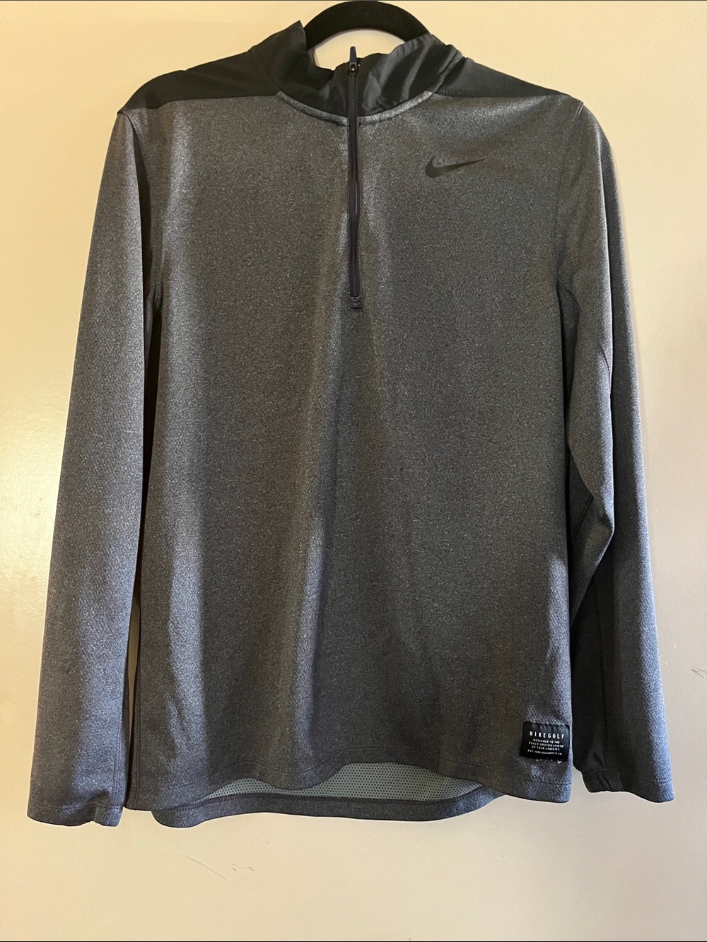 Nike Gray Black Long Sleeve Half-Zip Hoodie